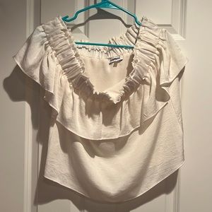 Ivory off-shoulder dressy shirt